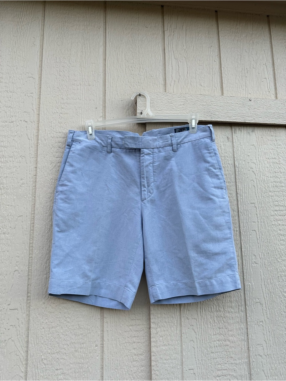 Polo Ralph Lauren Men’s Size 34Light Blue Flat-Front Cotton Chinos Shorts